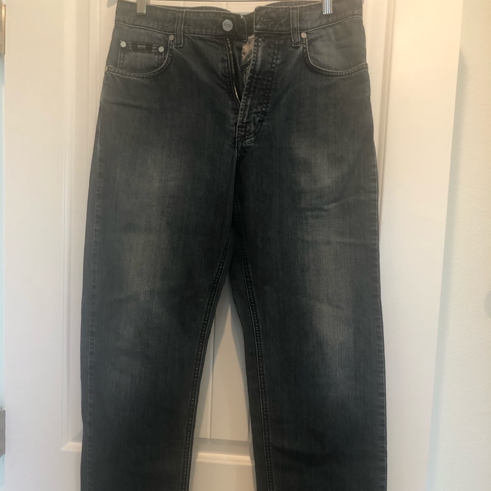 Hugo Boss, straight legged,  dark blue denim 34/32